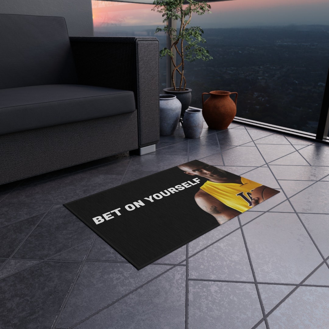 Kobe Bryant 'bet on Yourself' Area Rug - Black Mamba Mentality Carpet ...