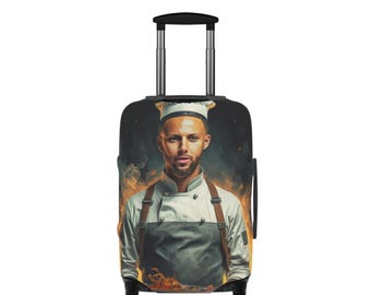 Stephen Curry Suitcase Cover - Travel Bag Chef Curry Edition - Stephen Curry Luggage Covers - 3 Sizes - 21&quot;X14&quot;, 25&quot;X16&quot;, 28&quot;X20&quot; - Curry30