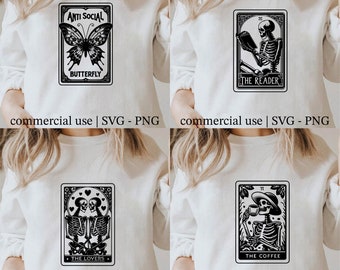 24 Tarot Cards Svg Bundle, Cute Tarot Cards Svg, Skeleton Tarot Cards Png, Funny Tarot Card Clipart, Tarot Cards Clipart, Commercial Use