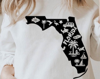 Florida Svg, State Svg, Florida Clipart, Florida Outline, Florida Shirt Design, Florida Png, Florida Svg Black and White, Commercial Use
