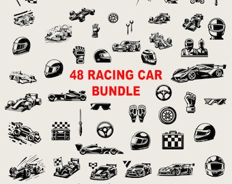 48 paquete de svg de autos deportivos, paquete de svg de autos súper deportivos, svg de autos de carreras, png de autos deportivos, cricut sport car svg en blanco y negro, uso comercial