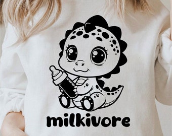Milkivoor Svg, pasgeboren Svg, baby citaat, schattige baby zegt Svg, grappige Baby Svg, Cricut Valleyball Svg zwart-wit print, commercieel gebruik