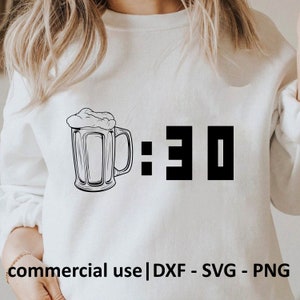 Beer Time Svg, Png, Cricut Beer Svg For Shirt, Beer O&#39;Clock Svg, Party Shirt Svg, Beer Svg Black And White Prints, Commercial Use License