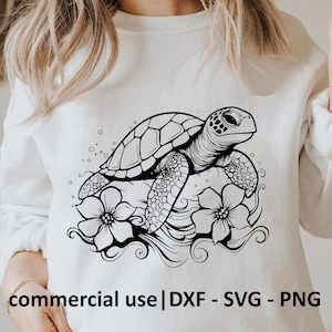 クールなウミガメのSVG、クリカットのウミガメのSVG、シルエットのウミガメのSVG、レイヤードウミガメのSVGの白黒プリント、商用利用ライセンス