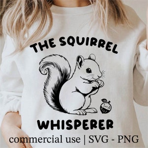 Susurrador de ardilla Svg, Ardilla linda Png, Clipart de ardilla, Silueta de ardilla, Cricut Ardilla Svg Impresión en blanco y negro, Uso comercial
