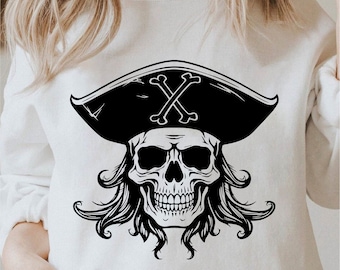 Cool Pirate Svg, Pirate Skull Png, Cricut Pirate Face Svg, Nautical Halloween Svg, Pirate Svg Black And White Prints, Commercial License