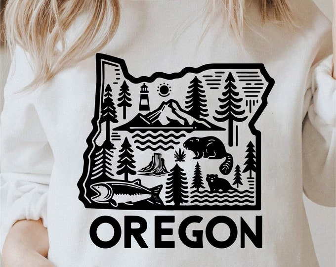 Oregon SVG Oregon Outline svg Oregon SVG Outline of Oregon Svg Includes ...