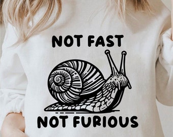 Not Fast Not Furious Svg, Cute Snail Svg, Funny Snail Shirt Design, Sarcastic Png, Funny Animal Svg, Snail Silhouette Png, Commercial Use