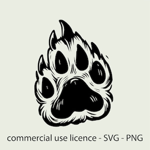 Wolf Paw Svg, Wolf Paws Png, Wolf Paw Silhouette Png, Cricut Wolf Paws Svg, Wolf Paw Svg Black And White Prints, Commercial Use License