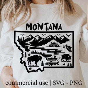 Montana Svg, State Svg, Montana Outline, Montana Shirt Design, State Png, Montana Png, Montana Svg Black and White, Commercial Use