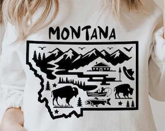 Montana Svg, State Svg, Montana Outline, Montana Shirt Design, State Png, Montana Png, Montana Svg Black and White, Commercial Use