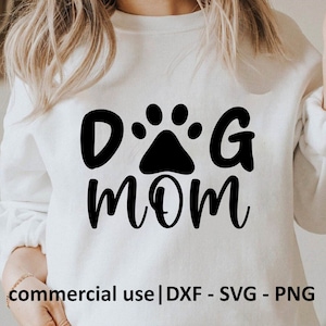 Svg de maman de chien, Svg de maman de chien, Svg de mère de chien, Png de maman de chien, Svg de patte de chien, Png de pattes de chien, impression de Svg de chien noir et blanc, licence d'utilisation commerciale