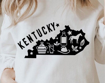 Kentucky Svg, staat Svg, Kentucky omtrek, Kentucky Shirt Design, staat Png, Kentucky Png, Kentucky Svg zwart-wit, commercieel gebruik