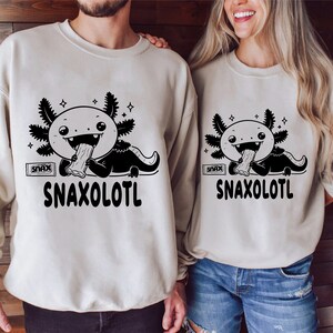 Axolotl Svg, Divertente Axolotl Png, Carino Axolotl Svg per il design della camicia, Axolotl Lover Svg, Cricut Axolotl Svg in bianco e nero, Uso commerciale immagine 4