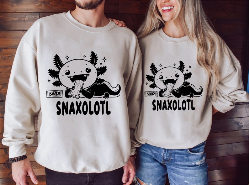 Axolotl Svg, Divertente Axolotl Png, Carino Axolotl Svg per il design della camicia, Axolotl Lover Svg, Cricut Axolotl Svg in bianco e nero, Uso commerciale immagine 4