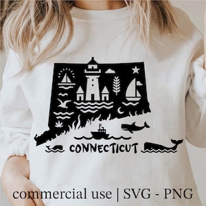 Connecticut Svg, State Svg, Connecticut Outline, Connecticut Shirt Design, Connecticut Png, Connecticut Svg Black and White, Commercial Use