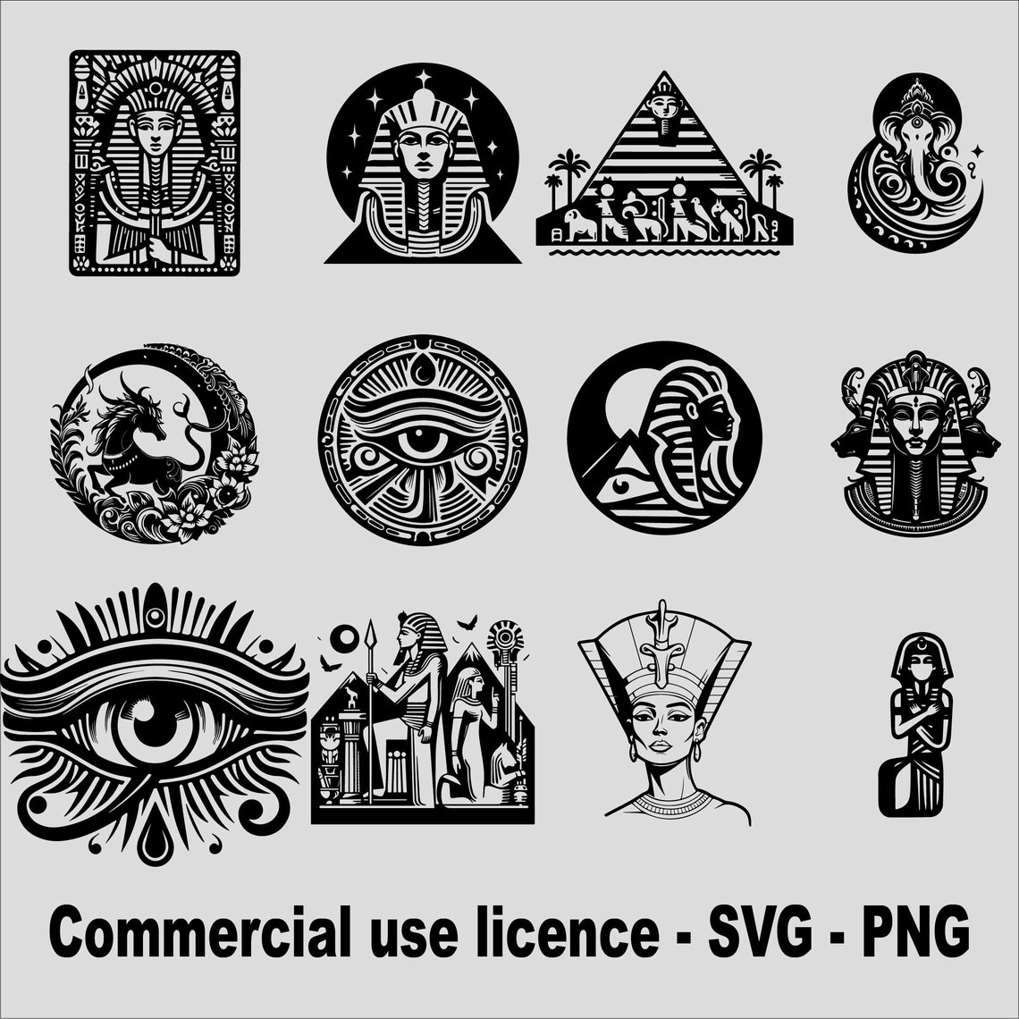 Egyptian Svg Bundle, Egypt Png Bundle, Egyptian Symbols Sings Svg ...