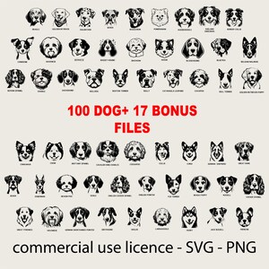 Ogromny pakiet 100 psów Svg, pakiet Dog Mom Png, Dog Dad Svg, Dog Paw Png, Dog Puppy Svg, Husky Svg, Cute Corgi Svg, Boxer Svg, Komercyjne zastosowanie