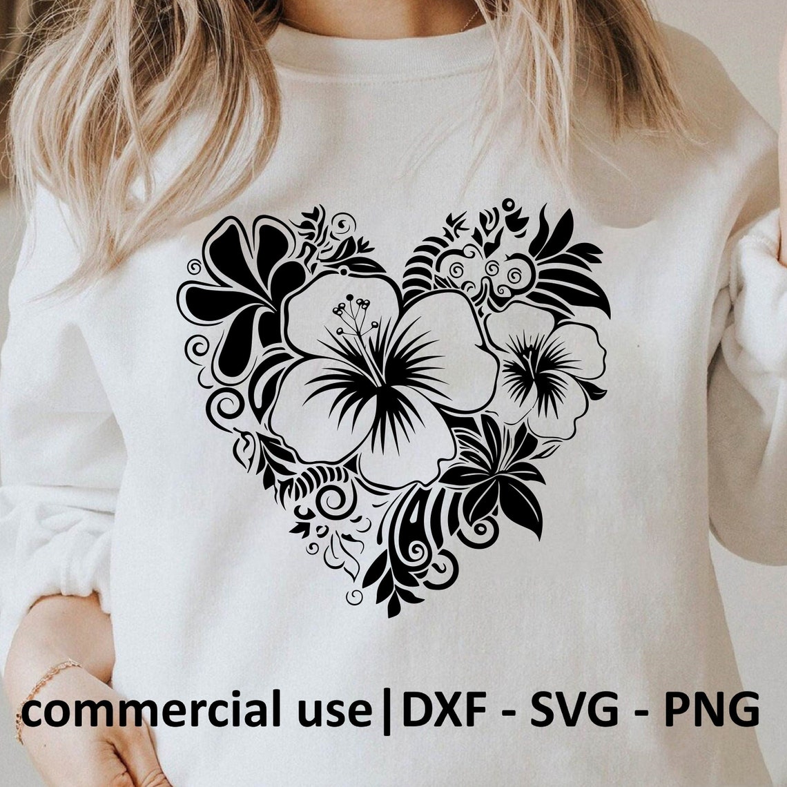 Floral Heart Svg Flower Heart Png Flowers Heart Svg Floral - Etsy