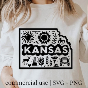 Kansas Svg, State Svg, State Png, Kansas Outline, Kansas Shirt Design, Kansas Png, Kansas Svg Black and White, Commercial Use