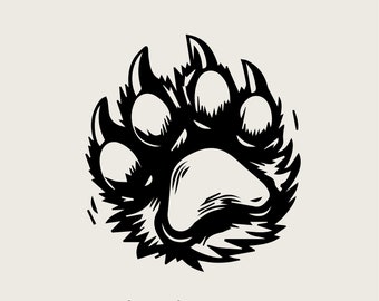 Wolf Paw Svg, Wolf Paw Png, Wolf Paws Silhouette Png, Cricut Wolf Paw Svg, Wolf Paws Svg Black And White Prints, Commercial Use License