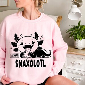 Axolotl Svg, Divertente Axolotl Png, Carino Axolotl Svg per il design della camicia, Axolotl Lover Svg, Cricut Axolotl Svg in bianco e nero, Uso commerciale immagine 3