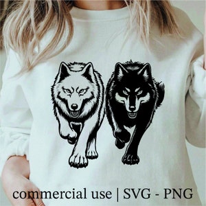 Lobo Svg, Ataque de Lobo Png, Cricut Lobo Png, Vida Silvestre Svg, Lobo en Montaña Svg, Lobo Svg Impresiones en Blanco y Negro, Licencia de Uso Comercial