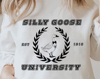 Goose Svg, University Svg, Silly Goose Png, Cool Goose Clipart, Gooses Svg Black And White Prints, Commercial Use