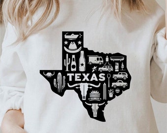 Texas Svg, State Svg, Texas Clipart, Texas Outline, Texas Shirt Design, Texas Png, Texas Svg Black and White, Commercial Use
