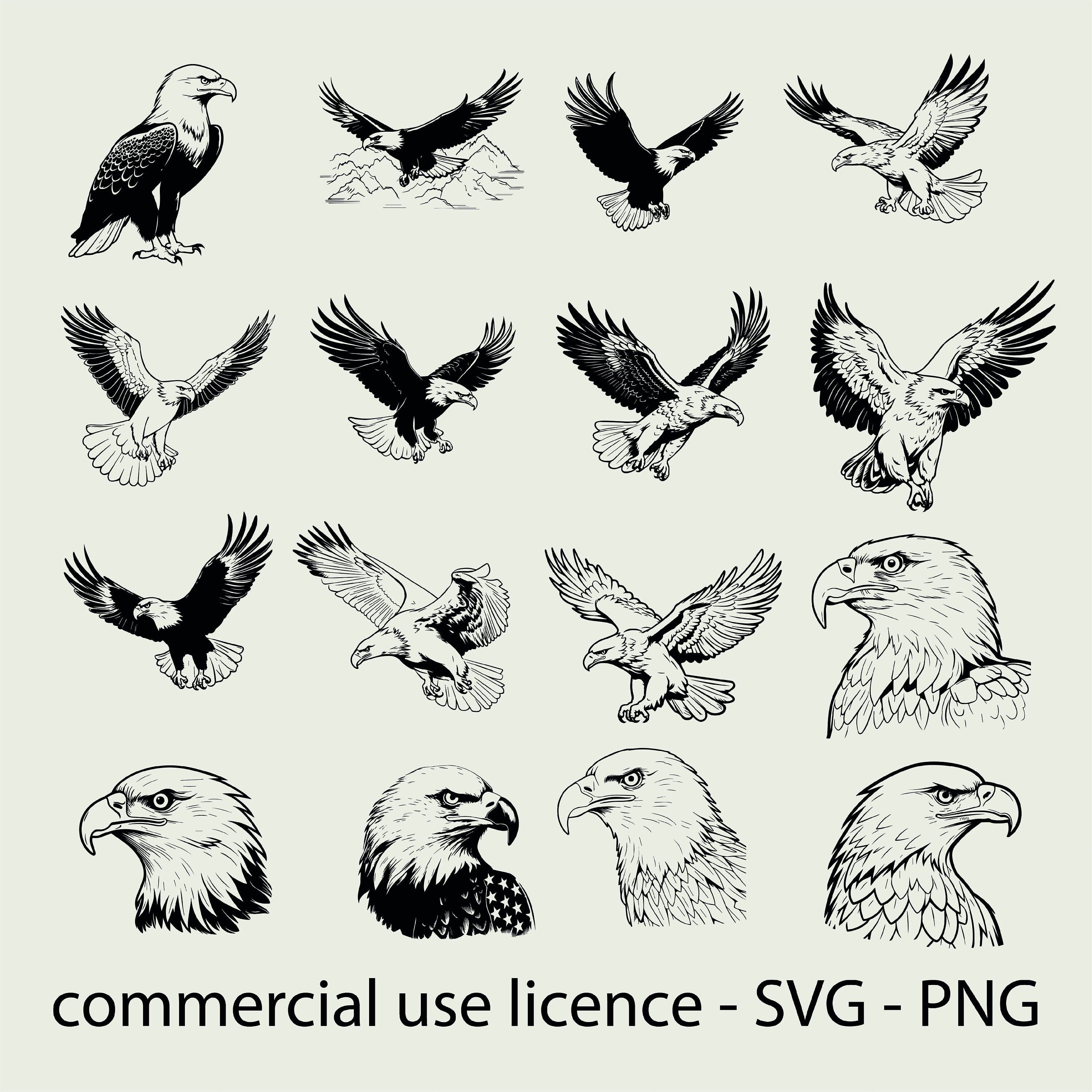 Bald Eagles Bundle Svg Rustic Eagle Svg Bundle American - Etsy Australia