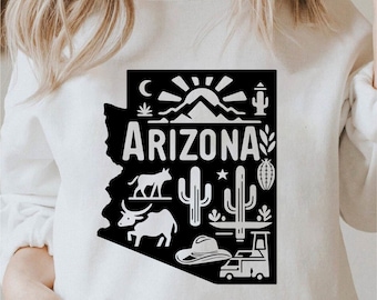 Arizona Svg, State Svg, Arizona Clipart, Arizona Outline, Arizona Shirt Design, Arizona Png, Arizona Svg Black and White, Commercial Use