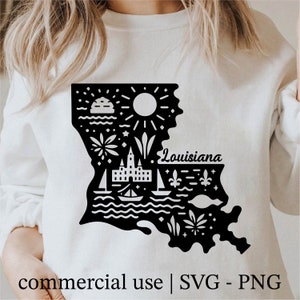 Louisiana Svg, State Svg, Louisiana Outline, Louisiana Shirt Design, State Png, Louisiana Png, Louisiana Svg Black and White, Commercial Use