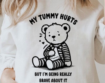Mein Bauch tut weh, aber ich bin wirklich mutig, es ist nicht nur lustig, sondern auch für kommerzielle Nutzung