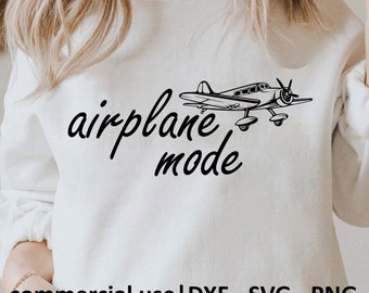 Airplane Mode Svg, Png, Vacation Mode Svg, Airplane Cricut Svg For Shirt, Airplane Svg Black And White Prints, Commercial Use License