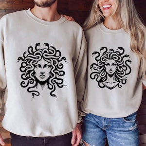 15 Pcs Medusa Svg Bundle, Medusa Png for Shirt Design, Cool Medusa Tattoo Design, Cricut Medusa Svg Black and White Print, Commercial Use image 7