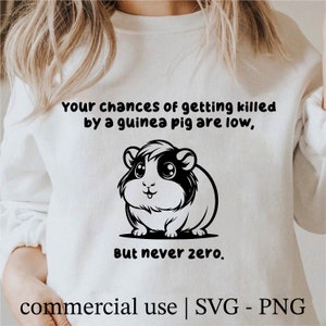 Funny Guinea Pig Svg, Cute Guinea Svg, Guinea Pig Silhouette Shirt Design, Guinea Pig Clipart, Guinea Pig Lover Svg, Commercial Use
