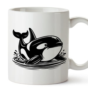 14 Orca Bundle Svg, Whale Bundle Svg, Cute Orca Clipart, Orca Silhouette Png, Orca Png, Whale Lover Svg Czarno-biały, Komercyjne zastosowanie zdjęcie 5