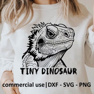 Bearded Dragon Svg, Tiny Dinosaur Svg, Bearded Dragon Clipart, Reptile Svg, Bearded Dragon Svg Black And White Print, Commercial Use License