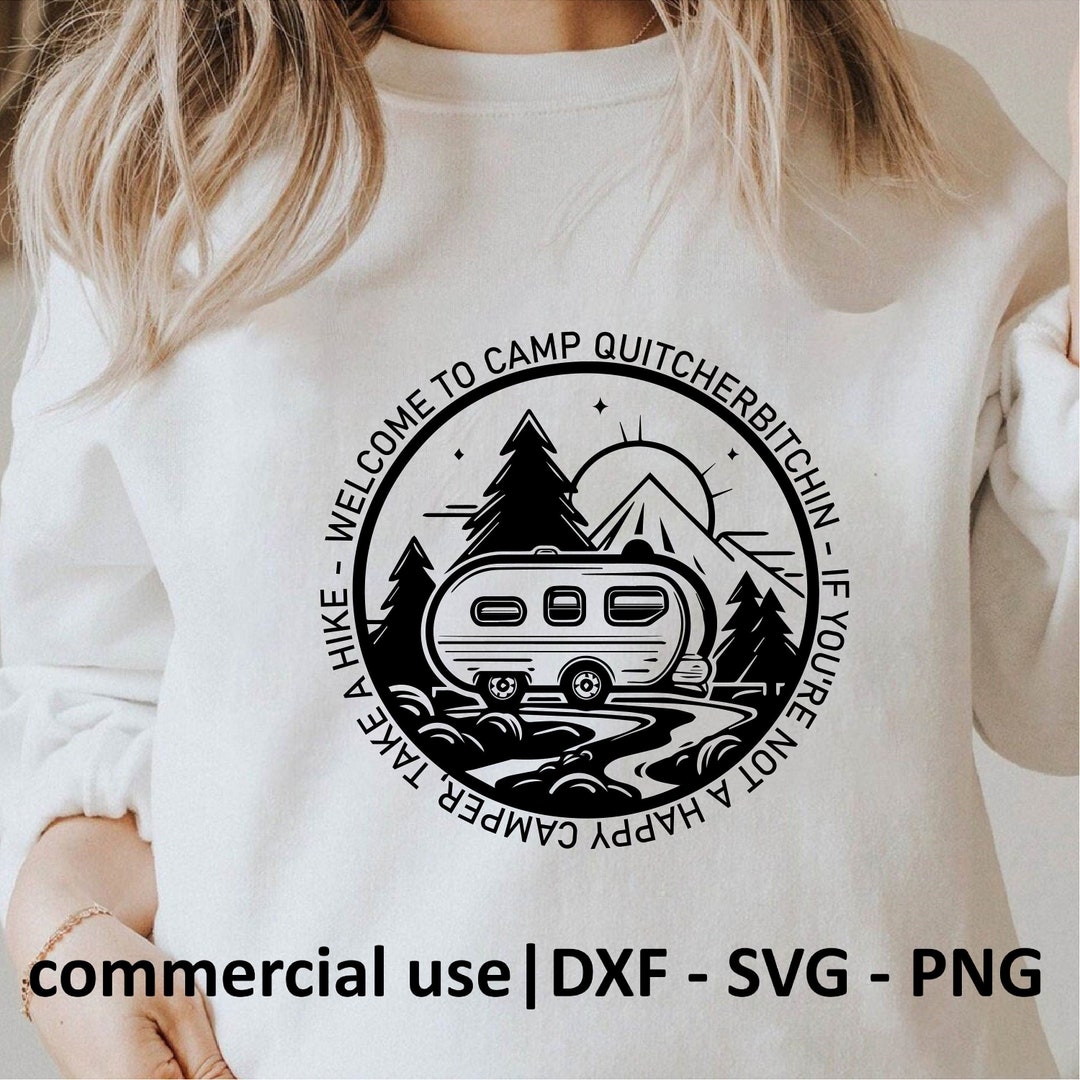 Dxf Files Rv Canister Rv Camp Svg, Rv Camping Svg, Png, Dxf, Camper Svg, Clipart Black and ...