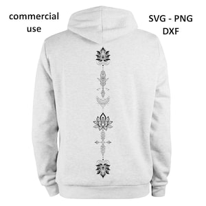 Cricut Mandala Svg, Png, Small Lotus Flower Tattoo, Mandala Tattoo Design, Mandala Svg Black And White Prints, Commercial Use License