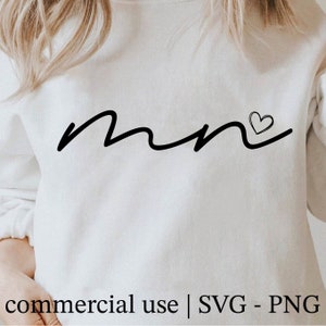 Minnesota Svg, MN Svg, Cute State Shirt Design, Minnesota Home State Svg, Sota Girl Svg, Minnesota Svg Black And White Print, Commercial Use