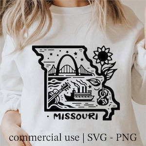 Missouri Svg, State Svg, Missouri Outline, Missouri Shirt Design, State Png, Missouri Png, Missouri Svg Black and White, Commercial Use
