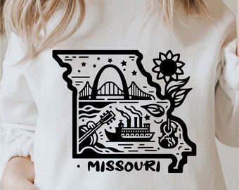 Missouri Svg, State Svg, Missouri Outline, Missouri Shirt Design, State Png, Missouri Png, Missouri Svg Black and White, Commercial Use