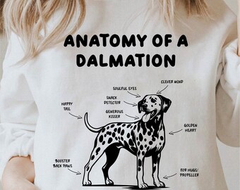 Funny Dalmation Svg, Anatomy Of A Dalmation Svg, Dalmation Lover Svg, Cricut Dalmation Svg Black And White Print, Commercial Use