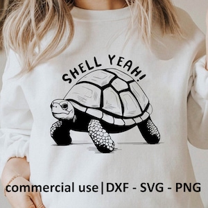Shell Yeah Memes Svg, Tortuga Divertida Svg, Tortuga Blanca y Negra Svg, Tortuga Marina Png, Tortuga Svg Impresión en Blanco y Negro, Licencia de Uso Comercial