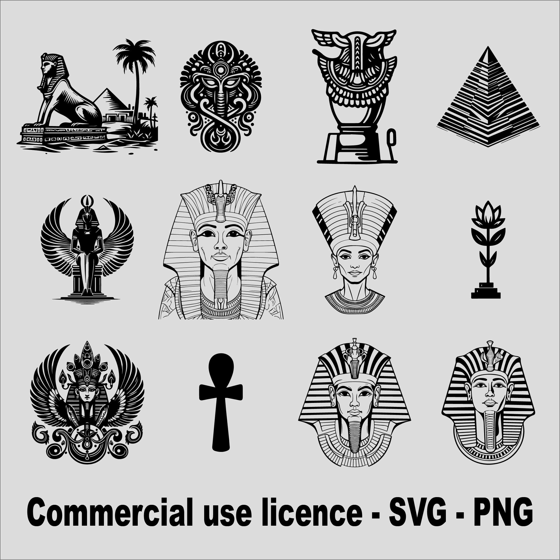 Egyptian Svg Bundle, Egypt Png Bundle, Egyptian Symbols Sings Svg ...