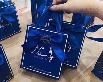 100 Customized Paper Bag, Personalized High-Quality Eco-Friendly Shopping Bags, Jewelry Shopping Bags, Small Bags, Gift bags