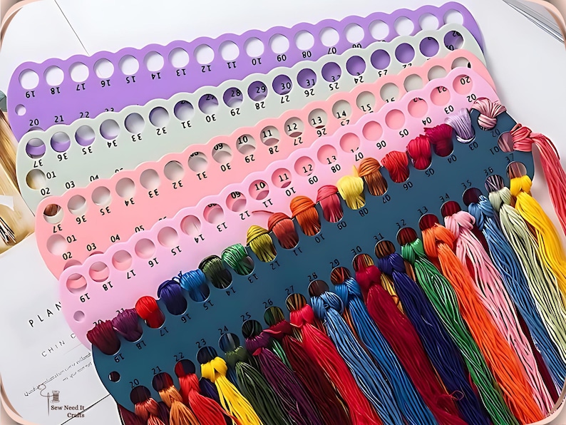 Embroidery Thread Organizer Numbered Boards 01-111, Embroidery Floss ...
