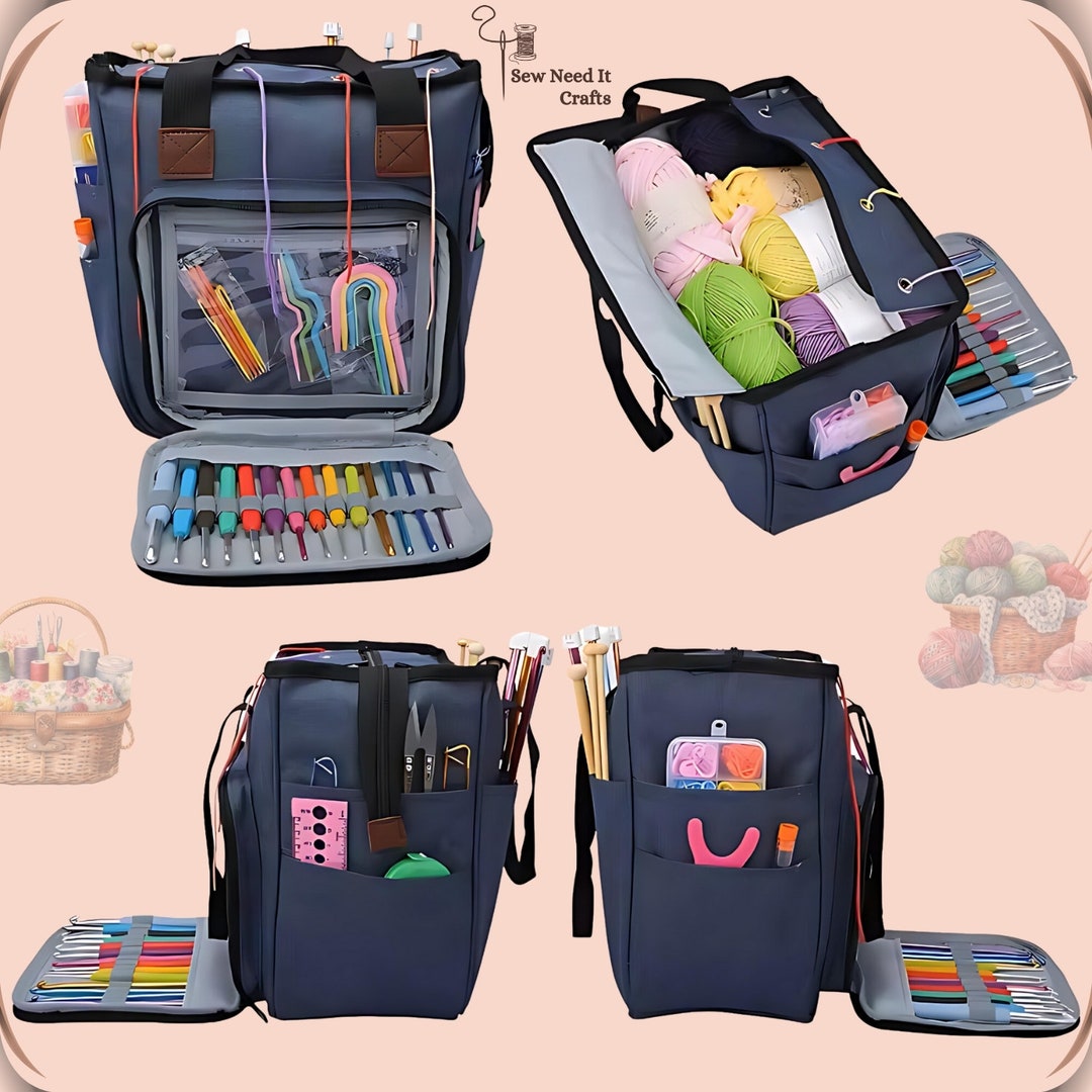 Crochet Bag Knitting Bag Crochet Storage Bag Yarn Bag Yarn Storage