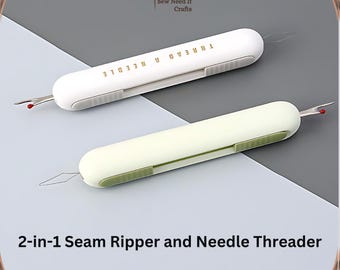 Einfach zu bedienender 2-in-1 Nahtauftrenner und Nadeleinfädler Minder, Geschenke für Nähliebhaber, Geschenke für Häkeler, Quilting-Geschenke, Nähzubehör